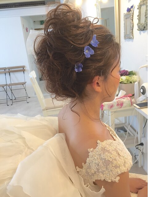 ブライダルヘアーのお姫様　ヘアセット