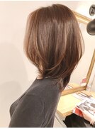 髪質改善ひし形ソフトウルフ簡単まとまるツヤ髪Cカーブカット