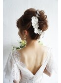 ウェディング アップスタイル　ヘアセット