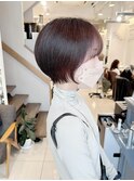 大人可愛い束感ショートカット小顔丸みショートボブ【近藤】横浜