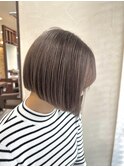 グレーベージュ/黒髪/前髪パーマ/千葉駅