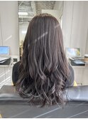 ラベンダーグレージュ×ロング