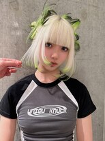 モニカ(MONIQA) 【ホワイト裾カラー】ブリーチデザインカラー