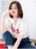 仙台/髪質改善/ベージュピンクの艶感ワンカールボブa