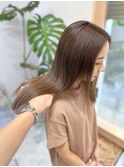 程良く明るめグレージュ　髪質改善/ケアカラー
