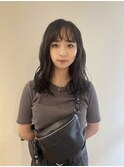 暗髪ミディアムヘア