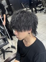 アウル 心斎橋(owl)&nbsp;マッシュウルフ/ツイストスパイラルパーマ/縦落ちパーマ/黒髪