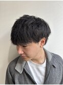 ラウンドマッシュツーブロックショート