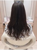 ゆるふわロング似合わせイメチェン暗めカラーくびれヘア絶壁40代