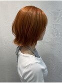 オレンジカラー×ボブレイヤー