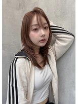 ラベル 渋谷(LAVEL) チャコールグレーミディアムレイヤーカット髪質改善渋谷