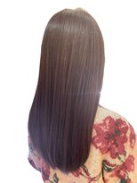 ヘアーズファイン(hair's fine)&nbsp;ブリーチなし◎マロンブラウン髪質改善ロング艶髪