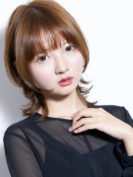 ウィズ 志津 ユーカリが丘店(wiz) 外ハネミディウルフ/ミディアムレイヤー/透明感ブラウン/志津駅
