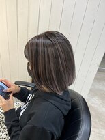 カルフール ロコ 草加西口店(Carrefour LOCO)&nbsp;ハイライト,ケアブリーチ,ボブ,透明感,艶髪,白髪ぼかし,立体感