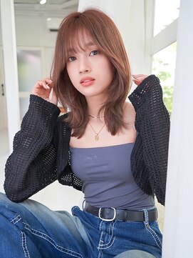 アンジェリカ 名古屋店(ANGELICA) ANGELICA 外はねミディアム ヘーゼルベージュ