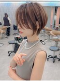 □丸みショートボブ/レイヤー/20代30代40代50代/顔周りカット