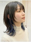 インナーカラー｜ウルフカット｜ダブルカラー
