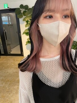 メリー オオサカ(Merly Osaka) 韓国風！前髪ありフェイスフレーミング_ピュアラベピンク_