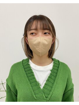 キー(kii) イヤリングカラー　ベージュ　ボブ　福岡　天神　薬院　20代