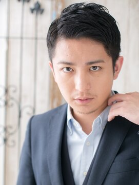 トニーアンドガイ メン 与野駅前店(TONI&GUY MEN) 爽やか七三分けオールバックのビジカジショートｆ与野