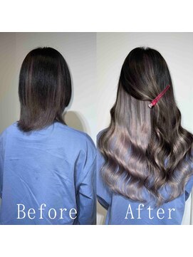 エクステ専門店あるじゃんすー 柏店 ホワイトパープル#シールエクステ#インナーカラー#韓国#柏