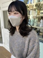 ヘアデザイン ソラ(Sola)&nbsp;なみなみウェーブ大人レイヤー×暗髪アッシュカラー