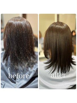 アレッタ 大森町(aletta) カット+縮毛矯正+超音波トリートメント