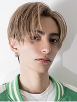 オーシャントーキョー 大阪(OCEAN TOKYO)&nbsp;ハイライトミルクティーベージュツーブロックメンズマッシュ