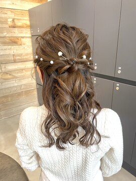 ベイショア(Bay Shore NY) 結婚式参列ヘア/ハーフアップ