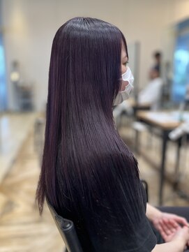 グランデュール サンストリート浜北店(GRANDEUR) ブリーチ　Wカラー　ディープパープル