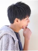 メンズショートツーブロックニュアンスカールマッシュ