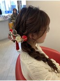 成人式サイドポニースタイル