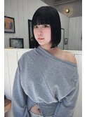 黒髪ぱっつんbob