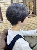 ショートヘア/フェザーショート/アッシュブラック/オンブレ