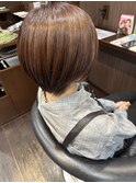 暖色カラー×ショート