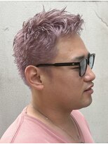 グラッシー(GLASSY)&nbsp;ツイストピンパーマ/ピンクアッシュ/スパイキーベリーショート☆