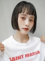 ギークス(GEEKS) 【GEEKS渋谷】オン眉ボブ/アンブレラカラー/初ブリーチ/冬カラー