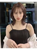 ミルクティーベージュ/レイヤーボブ/韓国巻き/顔周りカット/柏