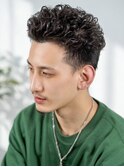 ツーブロックオールバックパーマ