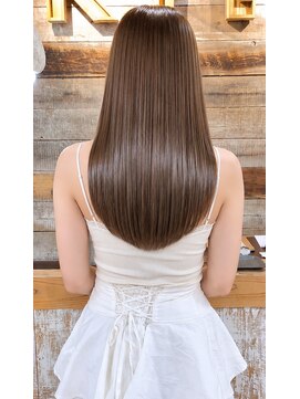 キース ヘアアンドメイク 恵比寿(kith. hair&make) ブリーチなし明るめミルクティーカラー 髪質改善トリートメント