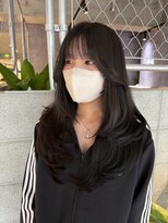 ロウクス アカサカ(LOWX.akasaka) オリーブグレージュ×ロングレイヤー