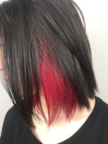 ラトリエ ブロカント 立川北口店(L'atelier BROCANTE)&nbsp;インナーカラー ボブ 黒髪 モード 個性的