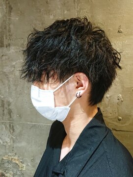 アルフレッド 平針店(alfRed) 波巻き束感パーマ　ツーブロックマッシュパーマ　10代20代