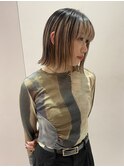 切りっぱなしロブ×コントラストカラー