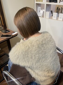 シオ ヘアー デザイン(Sio. hair design) 切りっぱなしボブ /西新/早良区