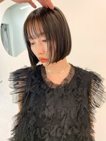 ローウェ 二子玉川(Louwe)&nbsp;ボブ/大人かわいい/フェザーバング/透け感グレージュ