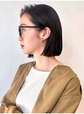 切りっぱなしボブ/大人/美髪のススメ/韓国風/ベリーショート