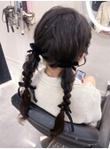 編みおろしツイン【クランソア】ヘアセット/ヘアメ/心斎橋セット