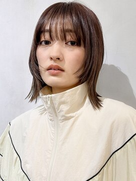 ミンクス 青山店(MINX) 切りっぱなしボブエアリーロング美髪ピンクブラウン