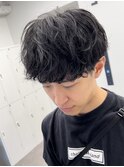 波巻き+Cカールパーマ